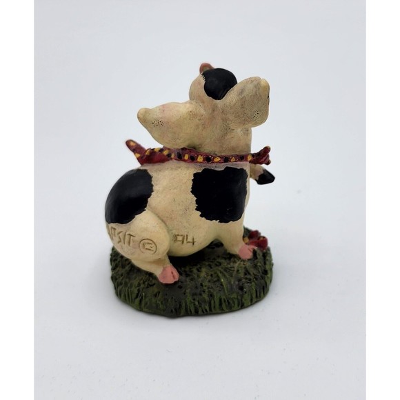 Pointing Scarf Pig Calabar Creations Pig Hollow Pete Apsit figurine 1994 Vintage - Picture 4 of 11